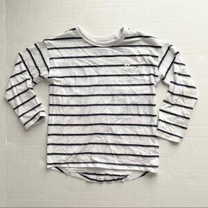 Next Direct Boys White and Black Striped Long Sleeve T-shirt 5/6
